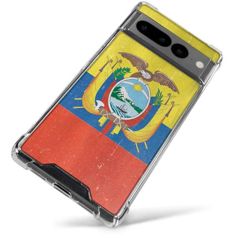 Ecuador Flag Distressed Google Pixel 7 Pro Clear Case